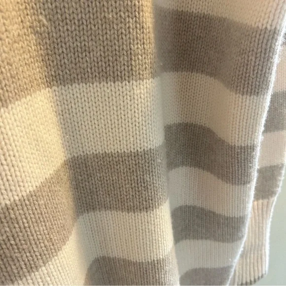 La Ligne Martha Cardigan Size Small Striped Wool Cashmere Sweater Nude Tan - Picture 8 of 11